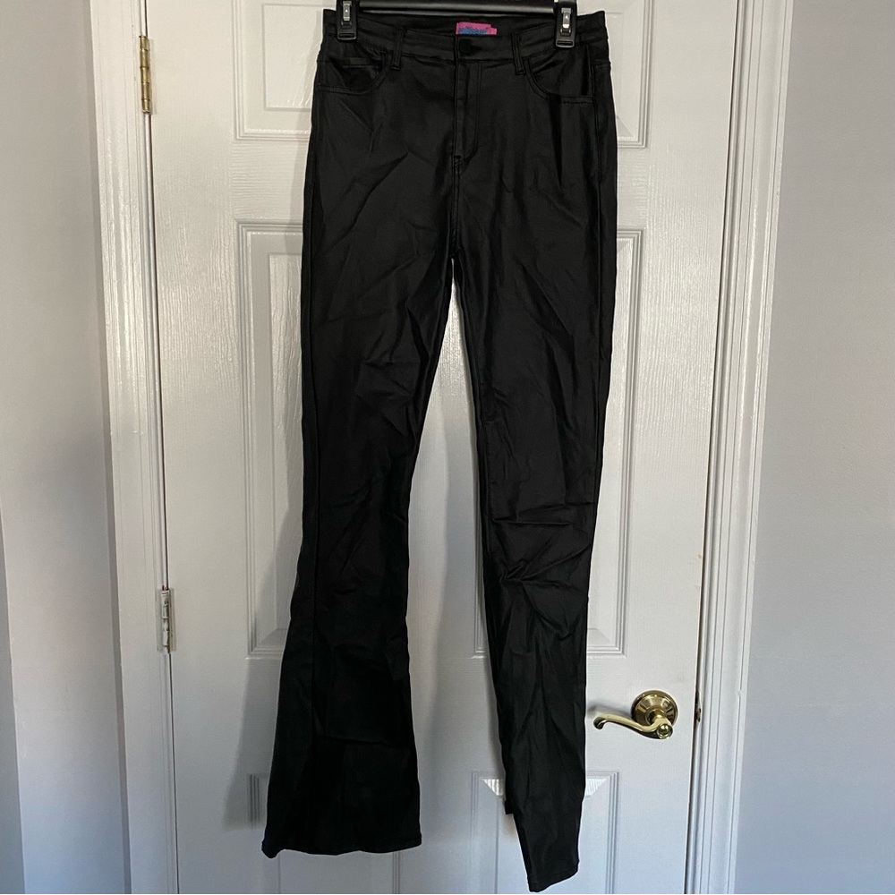 Flared Leather Pants